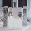 Square Metal Plinth Cylinder Dessert Pedestal Wedding Cake Flower Display Stand