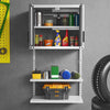 Metal Wall Cabinet Garage Storage Cabinet w/3 Adjustable Shelves-Grey