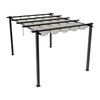 4x3m Metal Pergola Gazebo Patio Sun Shelter Retractable Canopy Patio Gazebo Shed
