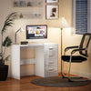 Computer Writing Desk with 4 Drawers, High Gloss Home Office Workstation