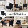 Modern Velvet Armless Accent Chair w/Adjustable Feet & Solid Wood Legs
