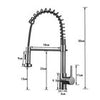 360° Monobloc Kitchen Sink Mixer Tap with Pull Out Hose Spray Single Lever UK