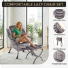 Comfy Lazy Chair with Footstool Relax Lounge Chair Accent Armchair Sofa Chair