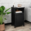 Freestanding Storage Organizer Wooden Bathroom Floor Cabinet-Black