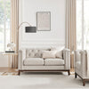 Dusk Chesterfield Stone Matte Velvet 2 Seater Sofa RRP £699
