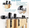 200cm Heavy-Duty Sliding Barn Door Track Kit - Elegant Double Door Solution