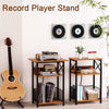 Record Player Stand 3 Tier Side Table Vinyl Record Storage up to 100 Albums End