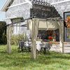 3 x 3(m) Metal Pergola with Retractable Roof and Sidewalls, UPF30+ Refurbished