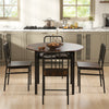 Industrial Space-saving Dinette Furniture 5 Piece Dining Table Set-Coffee