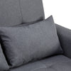 2 SEATER SOFA FABRIC LOVESEAT SOFA CONVERTIBLE PULL OUT SOFA BED GUEST BED GREY