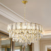 10-Lights Gold Crystal Chandelier Kitchen Island Pendant Light Entryway Hallway