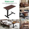 Medical Overbed Bedside Table Adjustable Height with Wheels Hospital Home Desk