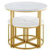 DINING TABLE AND CHAIRS SET OF 4 ROUND KITCHEN DINING TABLE STOOLA COMBINATION
