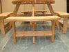Round Picnic Table Bench, Seats 8, Patio Garden set, Strong and Sturdy
