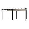 6 x 3m Aluminium Pergola with Retractable Roof Outdoor Garden Gazebo Canopy Tent