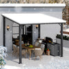 Aluminium Lean to Gazebo Outdoor Metal Harodtop Wall-Mounted Heavy Duty Pergolas