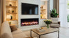 Media Wall Inset Electric Fire 3D Fuel Bed & LED Flames - Endeavour New Hawnby