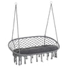 Hanging Hammock Swing Chair Cotton Rope Porch Swing for Indoor Outdoor Patio