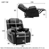 Lounge Recliner Chair PU Leather w/ Adjustable Legrest & Side Pocket, Black