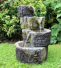 Garden Water Feature Fountain LED Lights Indoor Outdoor Statues Ornament Cascade