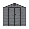 Plastic Sheds Outdoor Garden Shed 8x4FT Wood Grain Utility Tool Storage House