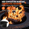 Fire Pit Ring 36-inch Heavy Duty Painted Steel Fire Pit Wood Burning Outdoor