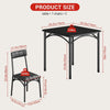 3-Piece Dining Table Set for 2 Compact Kitchen Table & Chairs Space Saving Squar