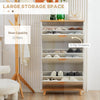Slim Shoe Storage Cabinet with 3 Drawers and Adjustable Shelves for Hallway