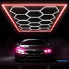 14RED Hexagon LED Lighting Car Garage Workshop Retail Lighting Barber Gym