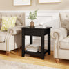 3-Tier Modern Bedside Table Nightstand with Drawer Set of 2-Black