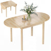 Foldable Dining Table, Solid Wood Drop Leaf Table, Natural