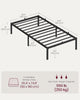 Double Bed Frame Industrial Metal Platform Bed with Headboard and Footboard