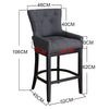 1/2X Linen Bar Stools High Counter Breakfast Chair Kitchen Pub Restaurant Wooden