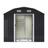 Heavy Duty Metal Garden Shed Outdoor Apex Roof Storage House w/ Free Foundation