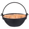 1 set of Outdoor Cast Iron Pot Camping Hanging Cookware Cooking Pot with Lid
