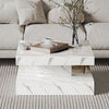 High Gloss Coffee Table with LED Light Living Room Cocktail Sofa Center Table