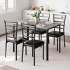 5-Piece Kitchen Dining Room Table Chair Set Small Space Set for 4 Dining Table🔥