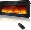 900W/1800W Electric Wall Fireplace 12 LED Flame Effect Timer Remote Heater 152cm