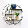 Round Multi Section Shelf Metal Wire Wall Mounted Floating Shelves Display Unit