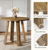80cm Round Dining Table for 2-4, Farmhouse Wood Kitchen Table Small Coffee Table