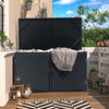 400 Litre PE Wicker Shed Waterproof Outdoor Garden Storage Box Furniture Utility