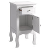 Wooden Bedside Table Sofa Side End Table Nightstand Cabinet with Drawer and Door