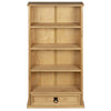 Corona DVD Rack 1 Drawer Bookcase Storage - Mexican Solid Pine, Waxed Distressed