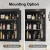 Oval Medicine Cabinet with Lights Bathroom Medicine Cabinet with Mirror 3 Light