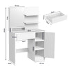 Dressing Table With Drawers Mirror & Cabinet Makeup Desk Vanity Table Bhnvvhxwtw