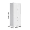 2 Door 3 Drawer Wardrobe Storage Shelf Hanging Wardrobe Bedroom Modern Furniture