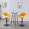 Set of 2/4 Bar Stools Velvet w/Armrest 8cm Thick Seat Swivel Bar Chair Breakfast