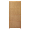140cm Tall Cabinet Storage Cupboard Living Room Sideboard Unit with Rattan Doors