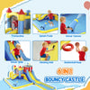 Inflatable Bouncy Castle, Kids Water Bounce House 6 in 1 with 550W Blower