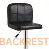 Black Faux Leather Bar Stools Set of 2, Height Adjustable Swivel for Kitchen UK